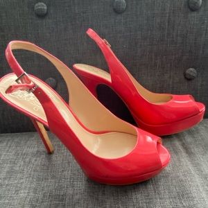 Vince Camuto HOT pink peep toe pumps